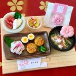 🌸新作　ミニチュアフード 梅御膳　最中　食品サンプル