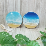 海のレジンアート コースター2枚セット