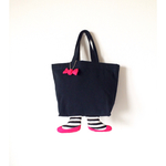 足付きエコバック(A)ECO BAG  ミニトート(ブラック) ☆送料無料