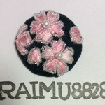 🌸【康亜様】ご注文品…桜刺繍クルミボタンヘアゴム
