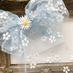 ビッグリボン💛ゆめかわたらりんりぼん♡デイジーチュール♡オーガンジー♡キッズリボン♡プチギフト💛ヘアゴム 1点