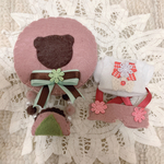 【桜餅　くま】10センチサイズ　ぬいぐるみ用お洋服　ぬい服　ぬいぐるみ服　