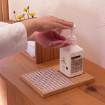 【送料無料】ローズピンク　ガラスタイル　ディスペンサー用プレート