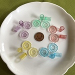 ミニチュア　レジンで作ったグラスとお皿　パステルセット