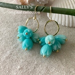 珊瑚お花ピアス