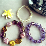 SALE【3連セット】JIRI＊IVANA#czech beads#チェコビーズ　irregular stone16✖️ 13㍉bentdrop  12✖️10㍉bicone5㍉