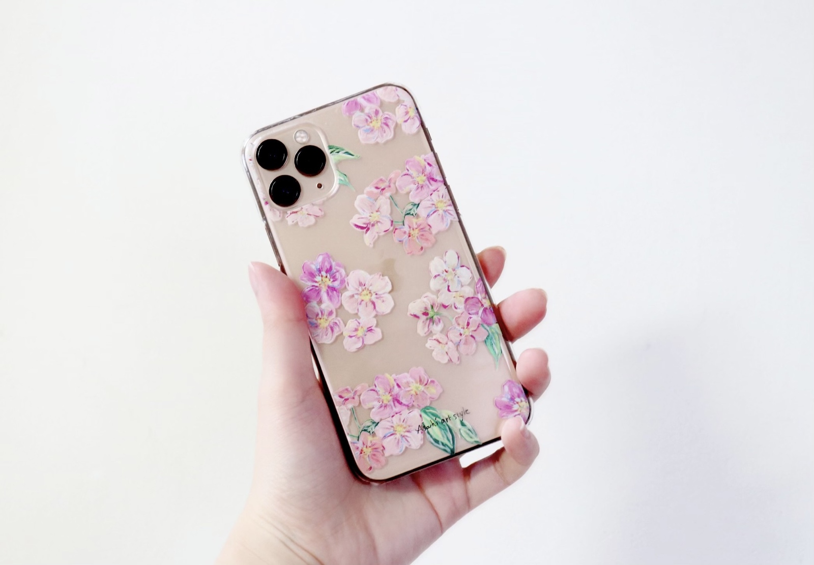 桜のクリアスマホケース iPhone15 Android対応 全機種対応 プレゼント