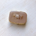 dryflower ピルケース pinkbeige 長方形/ドライフラワー レジン
