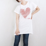 おとなのチュニック　*LOVE-Tee*　＊オフホワイト＊