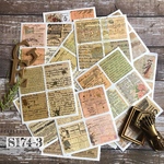 送料無料【S174-3 コラージュ素材】海外和紙シール　ジャーナル　手帳　英字　おすそ分け　手帳　ステッカー