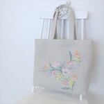 【送料無料】フランス刺繍のトートバッグ