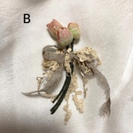 リネンチューリップの花束ブローチ　Bのお花