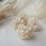 6個＊ アーティフシャルフラワー パーツ クリームベージュ 花材 造花 import parts IMP-PRT-3277