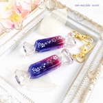 夜桜キャンディキーホルダーＢ(紫のスワロ)(candy charm/ スイーツデコ／フェイクスイーツ/フェイクフード/食品サンプル/飴)