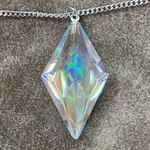 🌈ダイクロガラス＆クリアーブルーオパール大きめなペンダント🌈