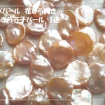 ♪送料無料♪淡水パール　花びら向きケシパール　1連そのまま♪