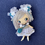 イーマリーちゃん　おだんごヘアアクセ　襟付き上品ワンピース　パンダ入りバッグ付き