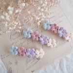 ❁ぷっくり小花のバレッタ┈はるいろ┈❁