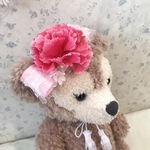 犬用❤︎母の日❤︎カーネーションのヘッドドレス❤︎ピンクグラデーション