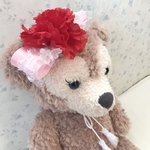 犬用❤︎母の日❤︎カーネーションのヘッドドレス❤︎赤
