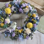 【母の日2022】花と小鳥のwreath