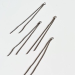 【4pcs  silver #1-9】2連 silverタッセル