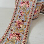 〖50cm〗インド刺繍リボン  <商品No.295 ブルー>