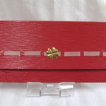 チケットケース　リボン編みこみ