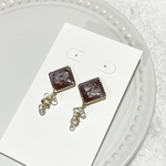 レジンピアス⚜️じゃらじゃらパープルピアス