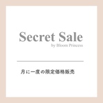 “Secretsale“　月に一度の限定価格販売(次回2月分)