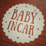 51 BABY IN CAR ステッカー ビスケット