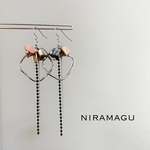 シェルストーンのロングピアス