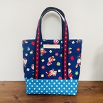【sa様オーダー品】ハニーチューンのトートバッグ＊お花紺＊