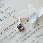 アイオライト/小さなroundwrapネックレス