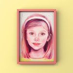 油絵・ポストカードサイズ- Ann -  