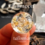 【フルムーン】金箔入り白蛇のタリスマンリング(ラージサイズ)✶無限の発展✶ring of talisman large/KakeraPlants