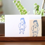 No.023 パグだっこちゃん 消しゴムはんこ