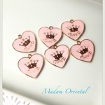 とてもキュート♡ハートのチャーム2個セット♡380円
