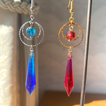 赤と青の情景シャンデリアピアス