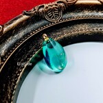【アクセ選択】雫型・推し色鉱石レジン メイクォーツ/エメラルドカラーイメージ/5月誕生石イメージ/ネックレス・ストラップ・ブレスレット【El-Shade】