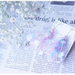 ゆめかわいいキラキラ タッセル イヤリング or　ピアス