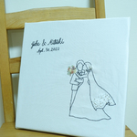 (受注制作品)刺繍のウェルカムボード(ビーズ刺繍入り)