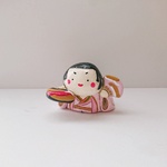 *受注制作*創作箸置き 『ぽっちゃりかぐや姫の舞』 オーブン粘土