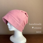 送料無料＊handmade今治産タオルで作った帽子〈ローズ・タグなし〉かわいい医療用帽子　おしゃれなケア帽子　ケアキャップ　室内用帽子