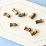 ヴィンテージ チューブメタルビーズ 4.5×8mm(4個)