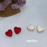 【2ペア入り】粘土のハート❤️ピアス