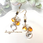 540円☆ドイツ製鈴丸ビーズ☆鈴クリアのピアス/イヤリング