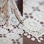レース 編み/かぎ針編み❁ ドット❁ モチーフ・パイナップル ドイリー❁ひざ掛け★敬老の日