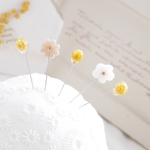 𓊆受注制作𓊇ミモザのまち針5セット🌷