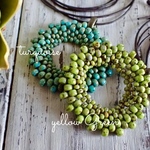 【新色】circle beads necklace - turquoise、yellowgreen Φ4.8cm